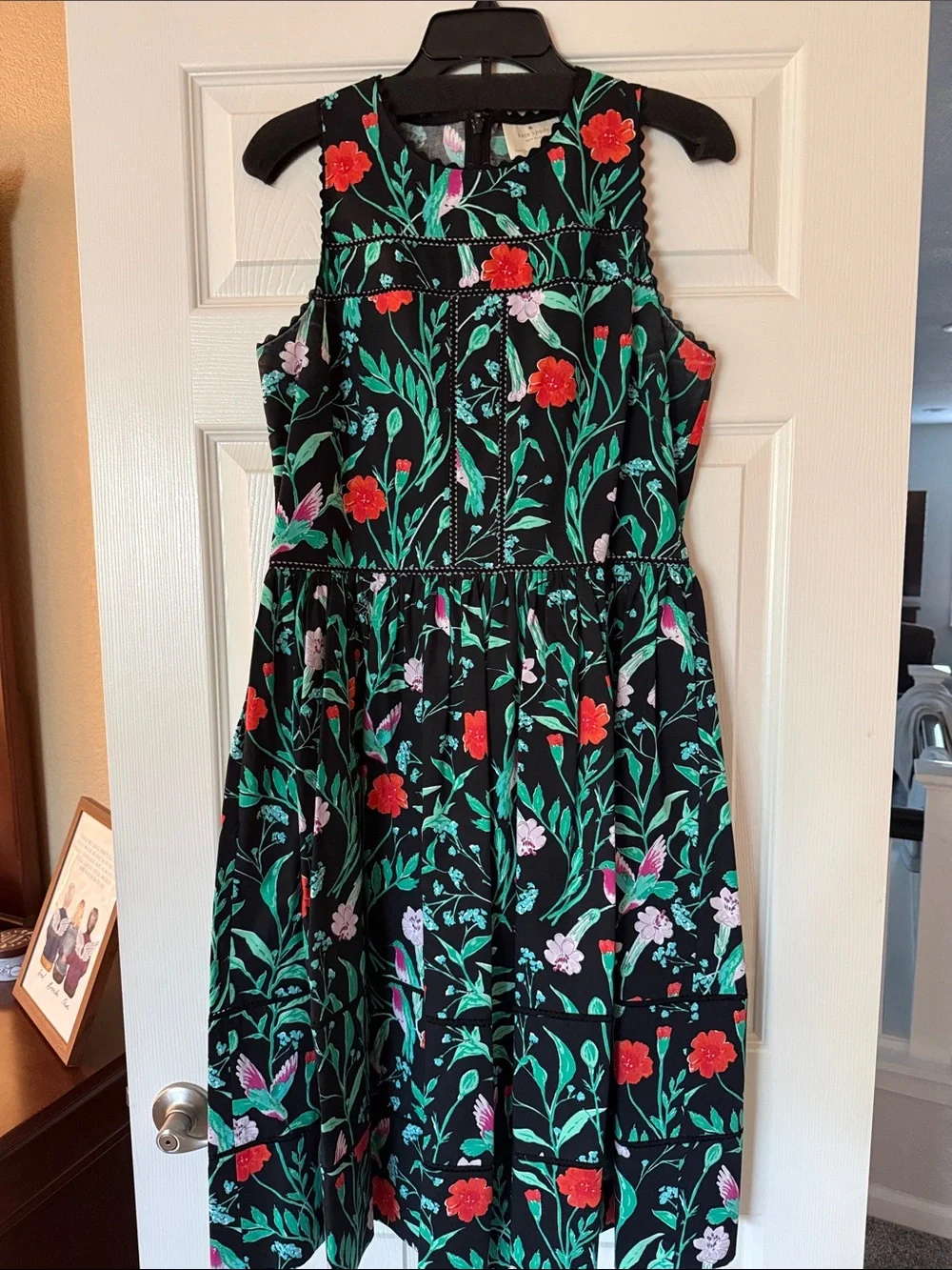 Kate Spade Jardin Poplin Hummingbird Dress